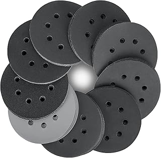 STEBRUAM Orbital Sander Discs, 125mm Sanding Discs 80PCS Silicon Carbide Sandpaper Dry Wet Include 320/400/600/800/1000/1200/1500/2000 Grit for Waterproof Sanding Grinder Polishing/Metal/Automotive
