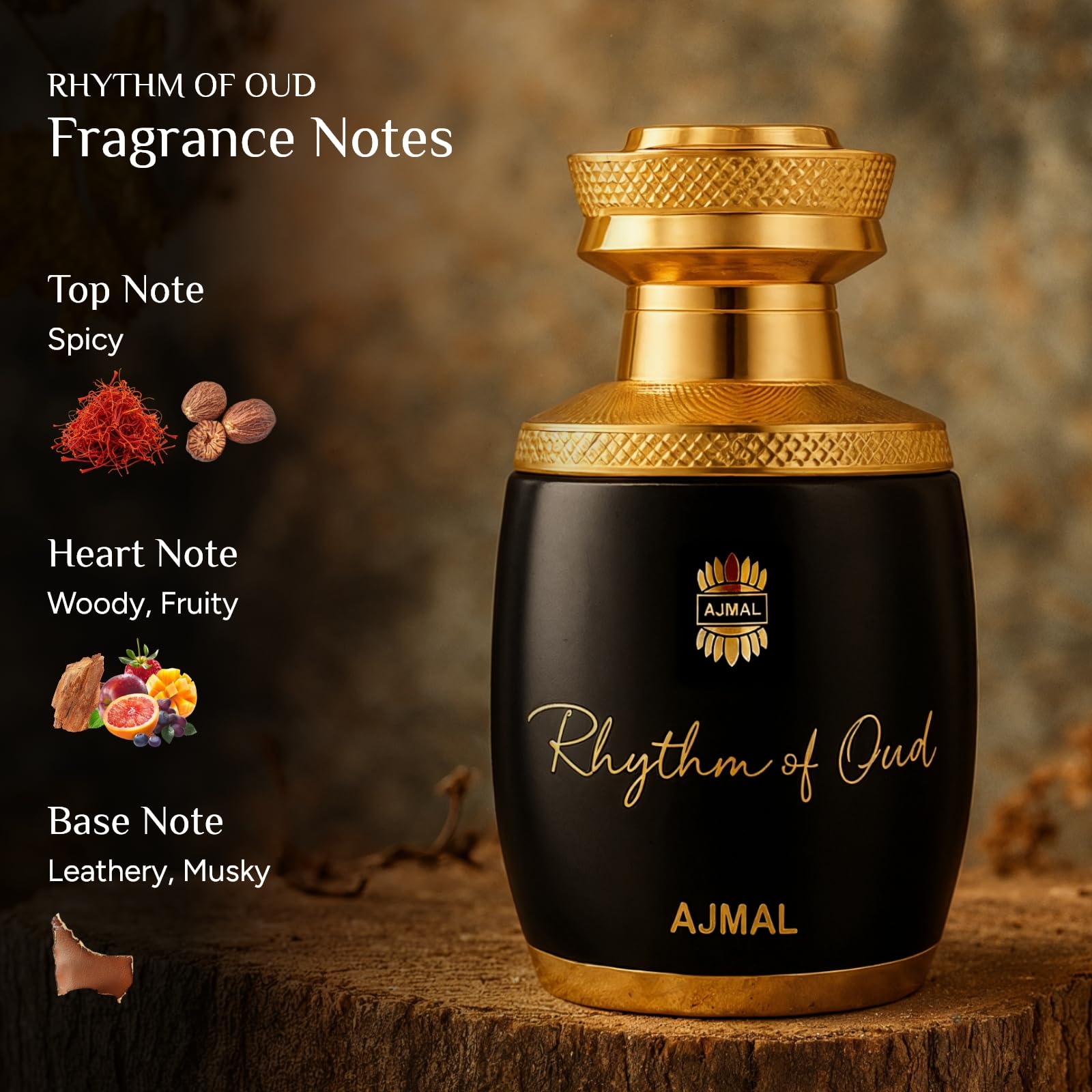Ajmal Perfume Rhythm of Oud Eau De Parfum for Unisex 75 ml