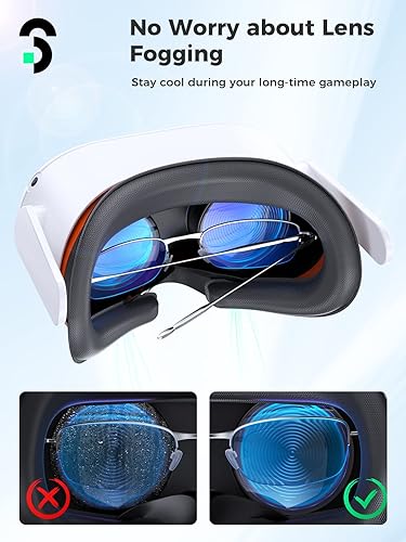 Miniatura 5 de Facial Interface for Quest 2, SOOMFON Face Pad Compatible with OculusMeta Quest 2, Face Cushion with 2 Replacement Pads Soft Face Pads Anti-Light