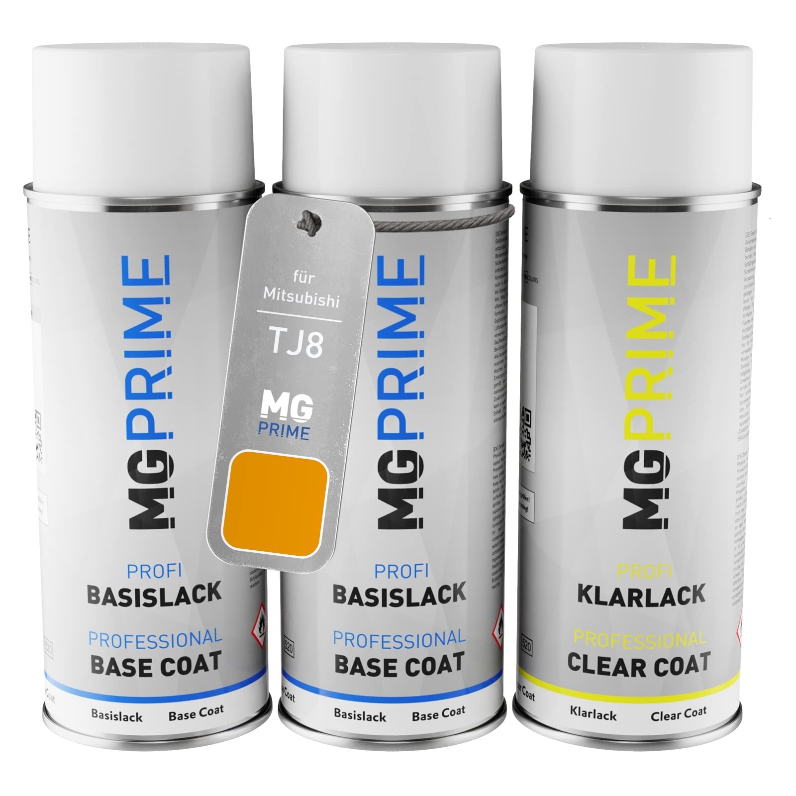 MG PRIME Car paint Spray can set for Mitsubishi TJ8 / SC0447 Maize Yellow Primer base coat clear coat spray can 400ml