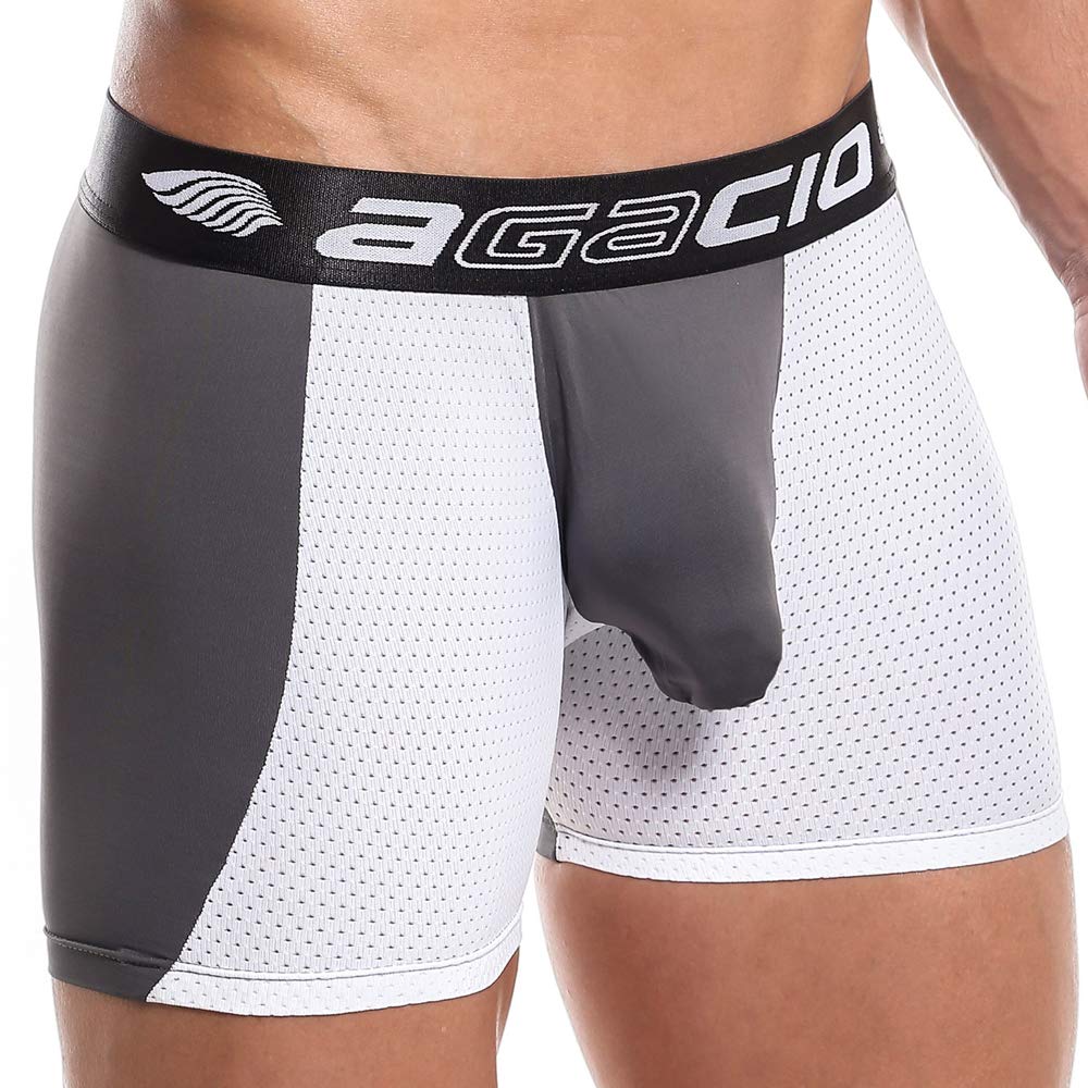 Mens Sexy Beat It Boxer Trunk Classic Pouch Enhancing Mesh Low Waist Underwear