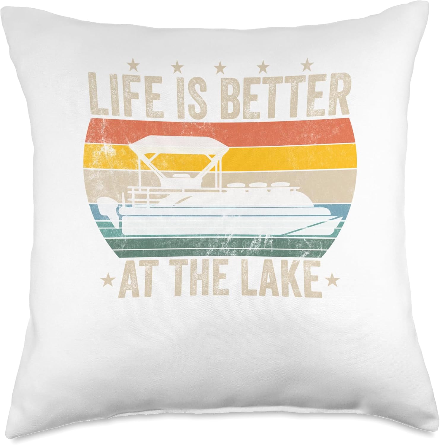 Vintage Pontoon Boat Life Is Better At The Lake Co Vintage