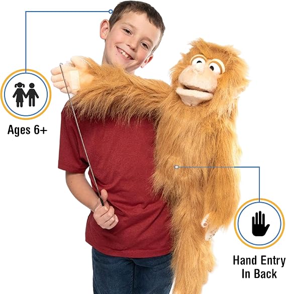 28 قرد سخيف ، كامل الجسم ، دمية نمط Ventriloquist