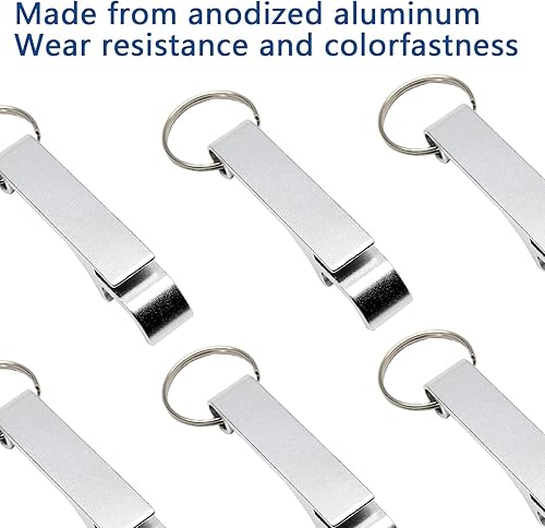 Miniatura 3 de Litoexpe 16 abrebotellas de cerveza de aluminio de alta calidad, llavero de metal de alta calidad, herramienta de llavero de soda, regalo