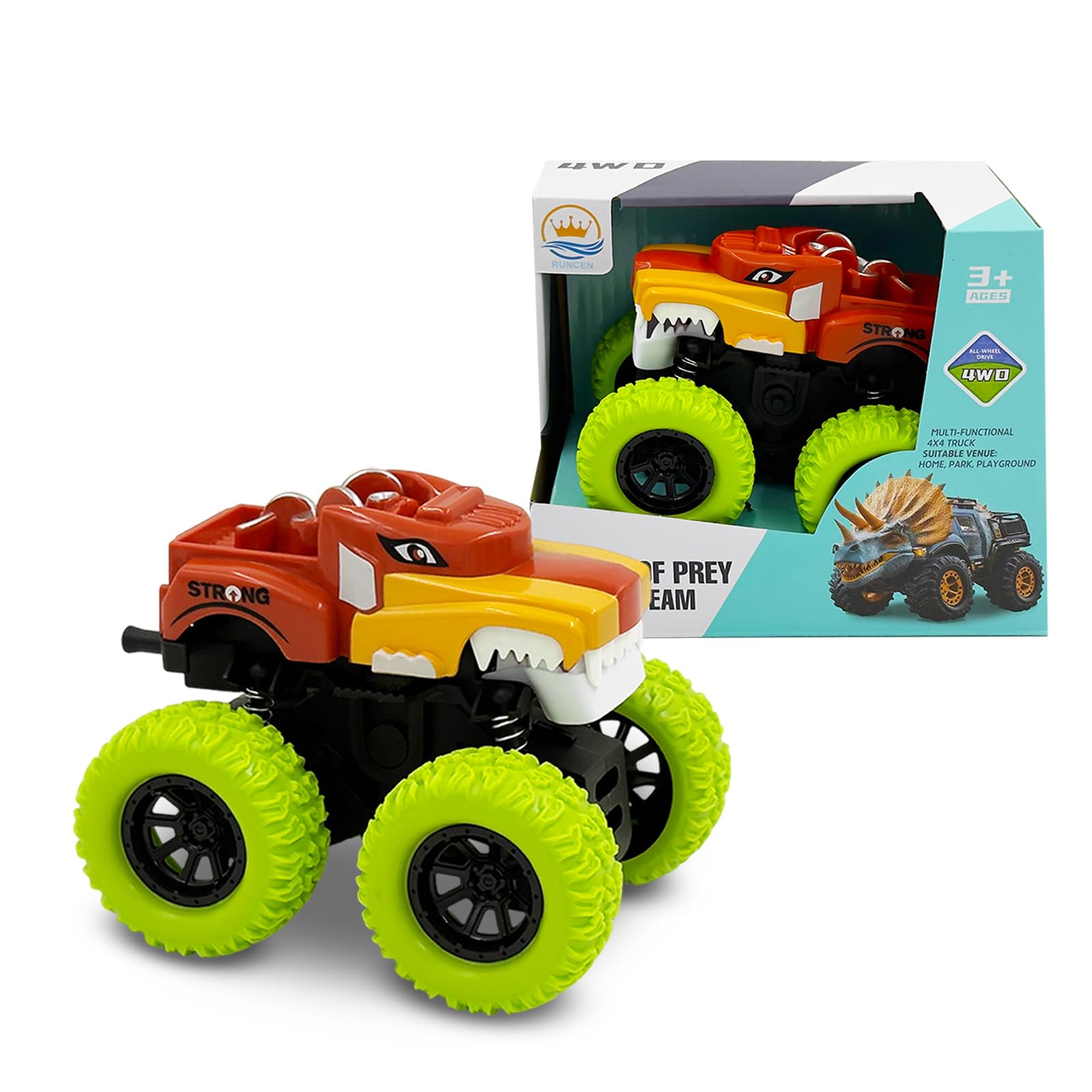 Kitzomi 4WD Monster Truck Toy for Toddler 3-6 Boy Girl