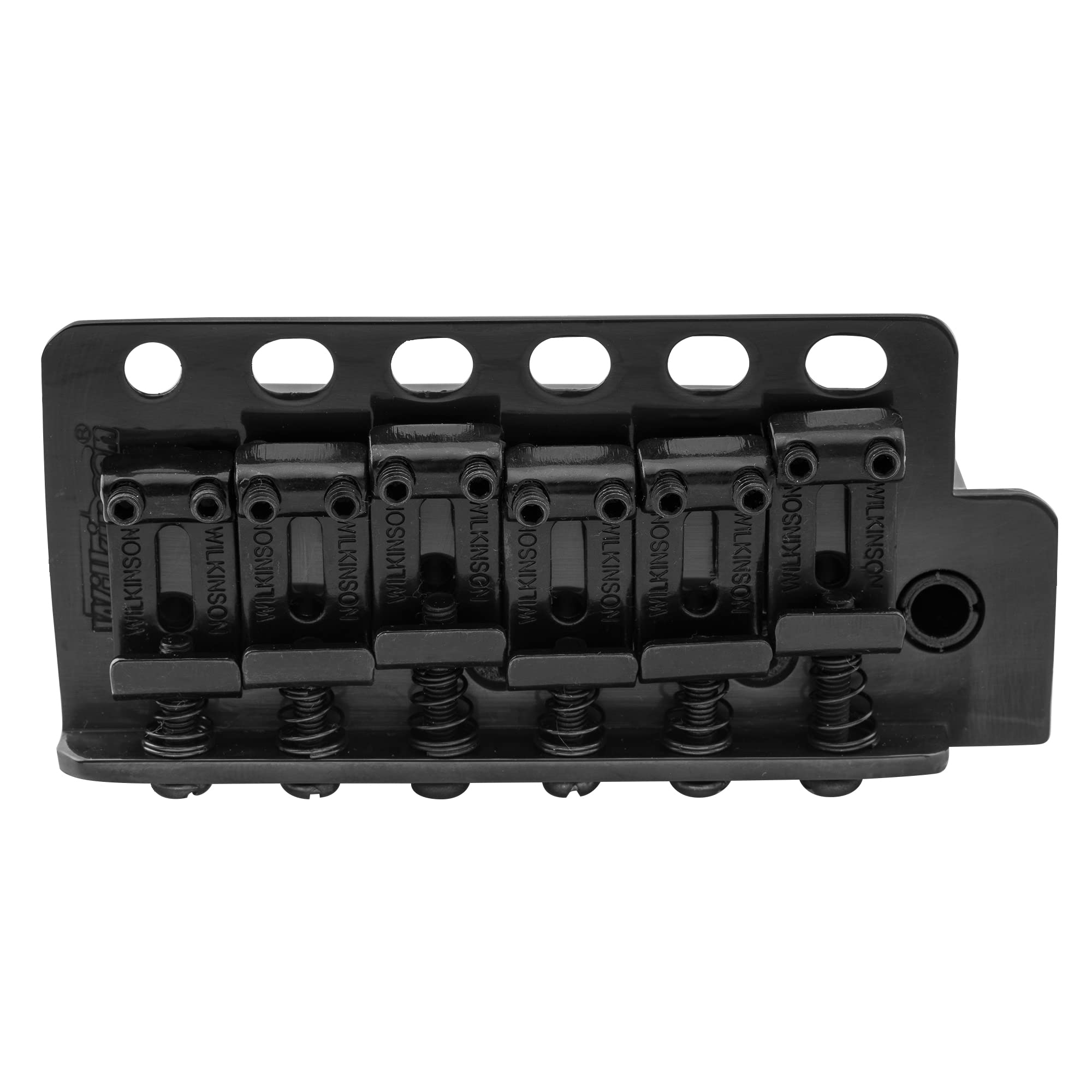 Wilkinson WV6-SB 54mm 5+1 Loch Tremolo Steg Vintage Saitenreiter Schwarz | Stahlblock,für Fender USA und Japan Strat Style E-Gitarre