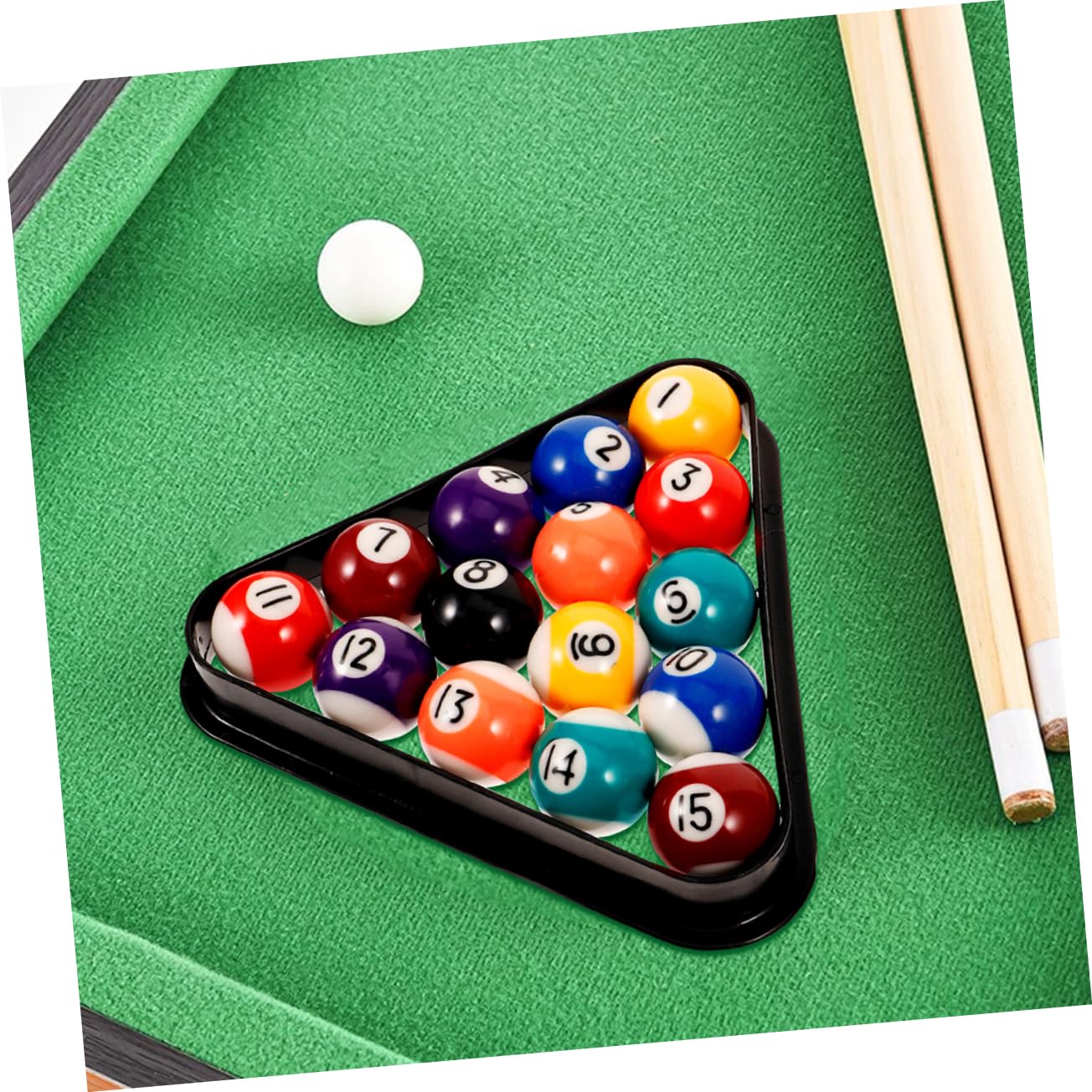 Abaodam Mini Jeu de Table avec 17 Mini-balles en Résine et Accessoires de Table de Billard, Design Sûr et Adapté aux Garçon et Filles pour Usage en Intérieur et Outdoor