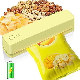 FEPPO Bag Sealer, 3000mAh Rechargeable Mini Bag Sealer with 6.2" Heating Strip, Heat Seal Portable 3 Adjustable Gears Quick Heat Sealer for Chips Snacks Candies Bags Food Storage