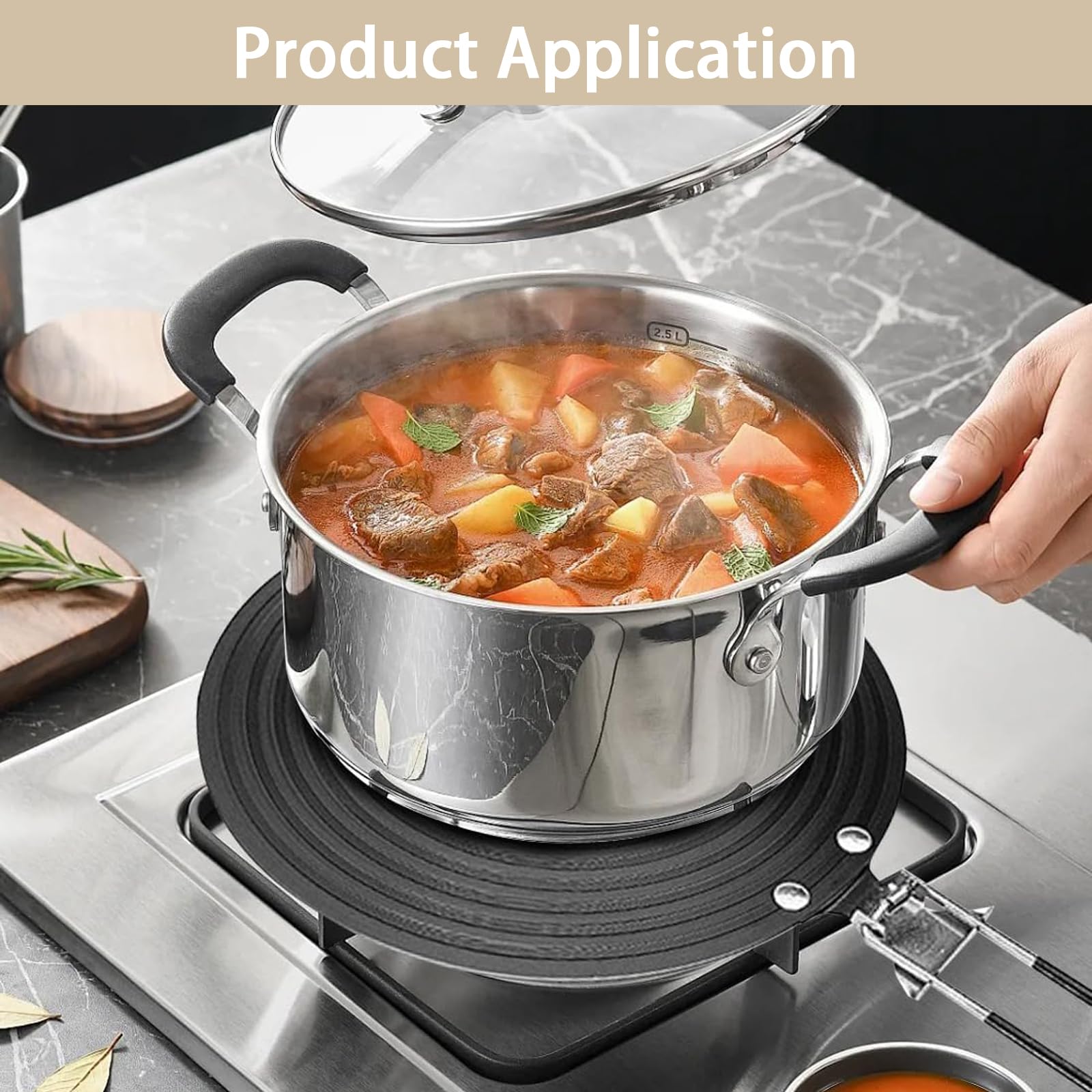 Diffuseur de Chaleur Alliage Aluminium 24cm pour Cuisinière à Gaz