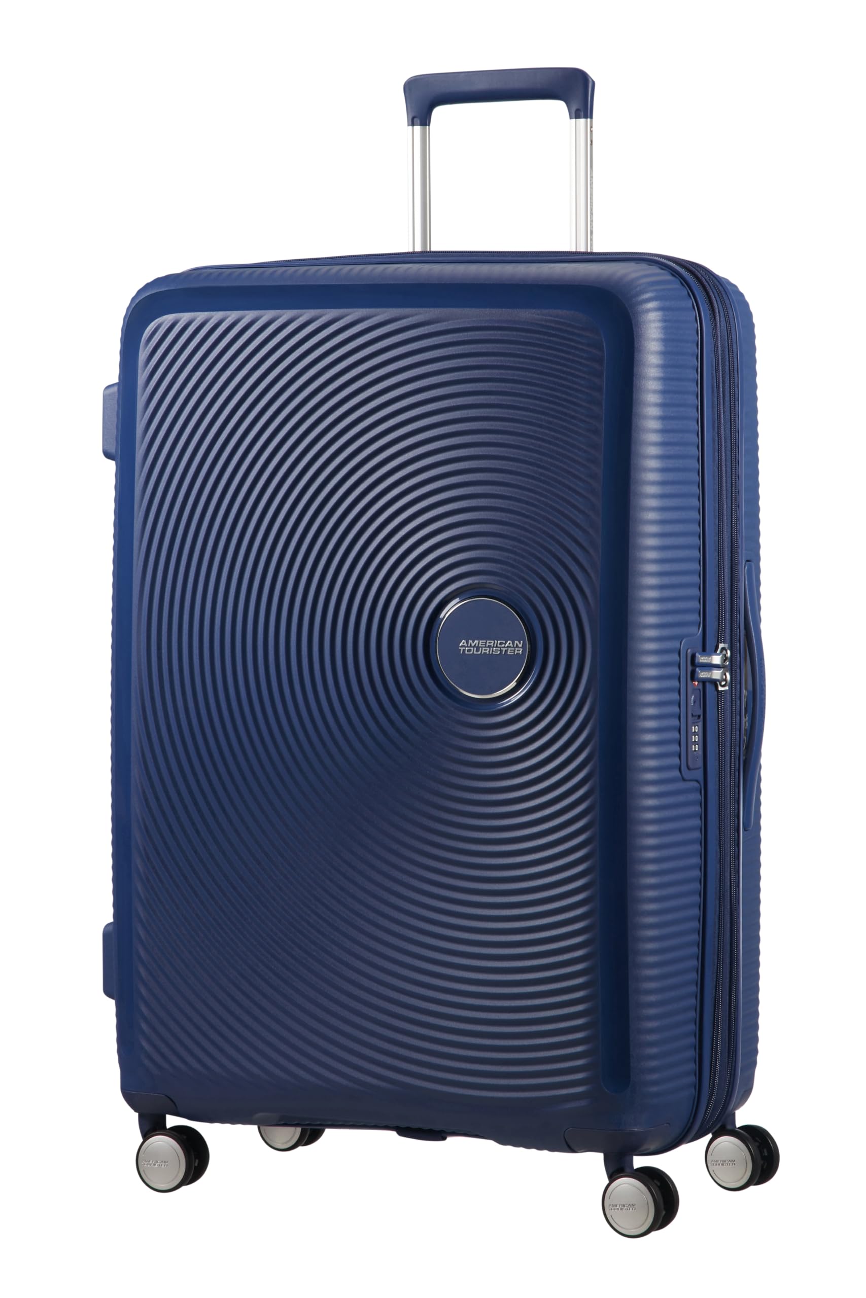 American Tourister Soundbox - Spinner L Erweiterbar Koffer, 77 cm, 97/110 L, Blau (Midnight Navy)