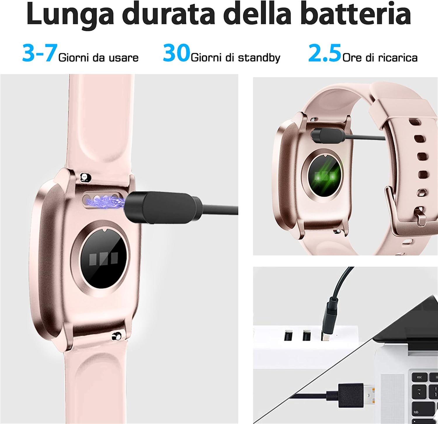 ZOSKVEE Smartwatch, IP68 Impermeabile,Uomo Donna Fitness, 11 modalità Sportive, Monitoraggio del Battito Cardiaco Sonno Ciclo Mestruale Pedometro, Notifiche Whatsapp, Compatibile con Android/iOS ZOSKVEE Smartwatch, IP68 Impermeabile,Uomo Donna Fitness, 11 modalità Sportive, Monitoraggio del Battito Cardiaco Sonno Ciclo Mestruale Pedometro, Notifiche Whatsapp, Compatibile con Android/iOS