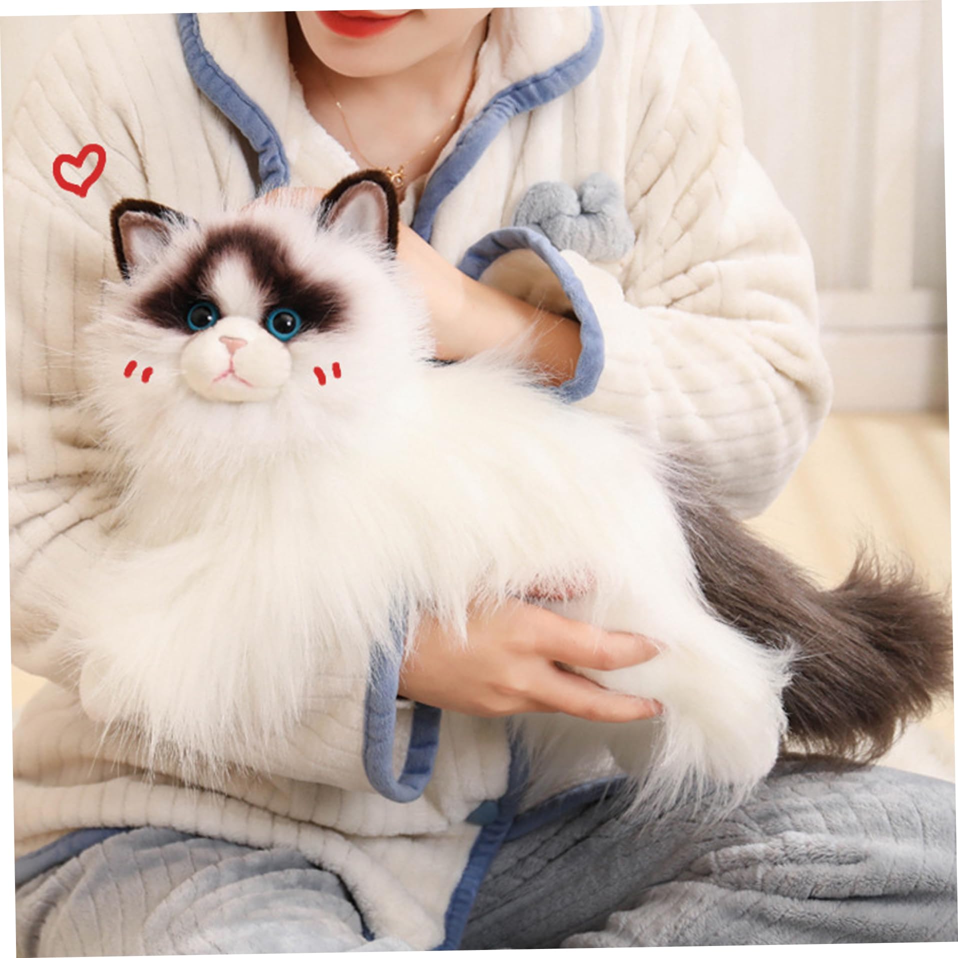 Animal de Peluche de Gato Realista de 19, 7 Pulgadas, Peluche de Gato de Suave y Esponjoso para niños, niñas y niños, Realista