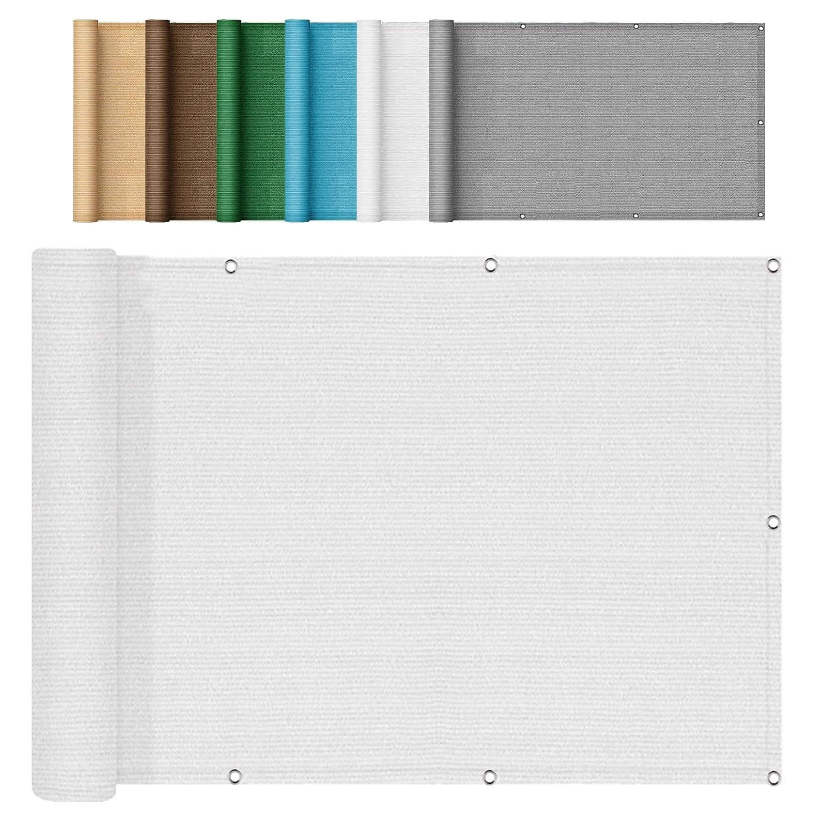 Voile d'ombrage carré 2.4x2.8m en tissu HDPE blanc pour jardin et terrasse