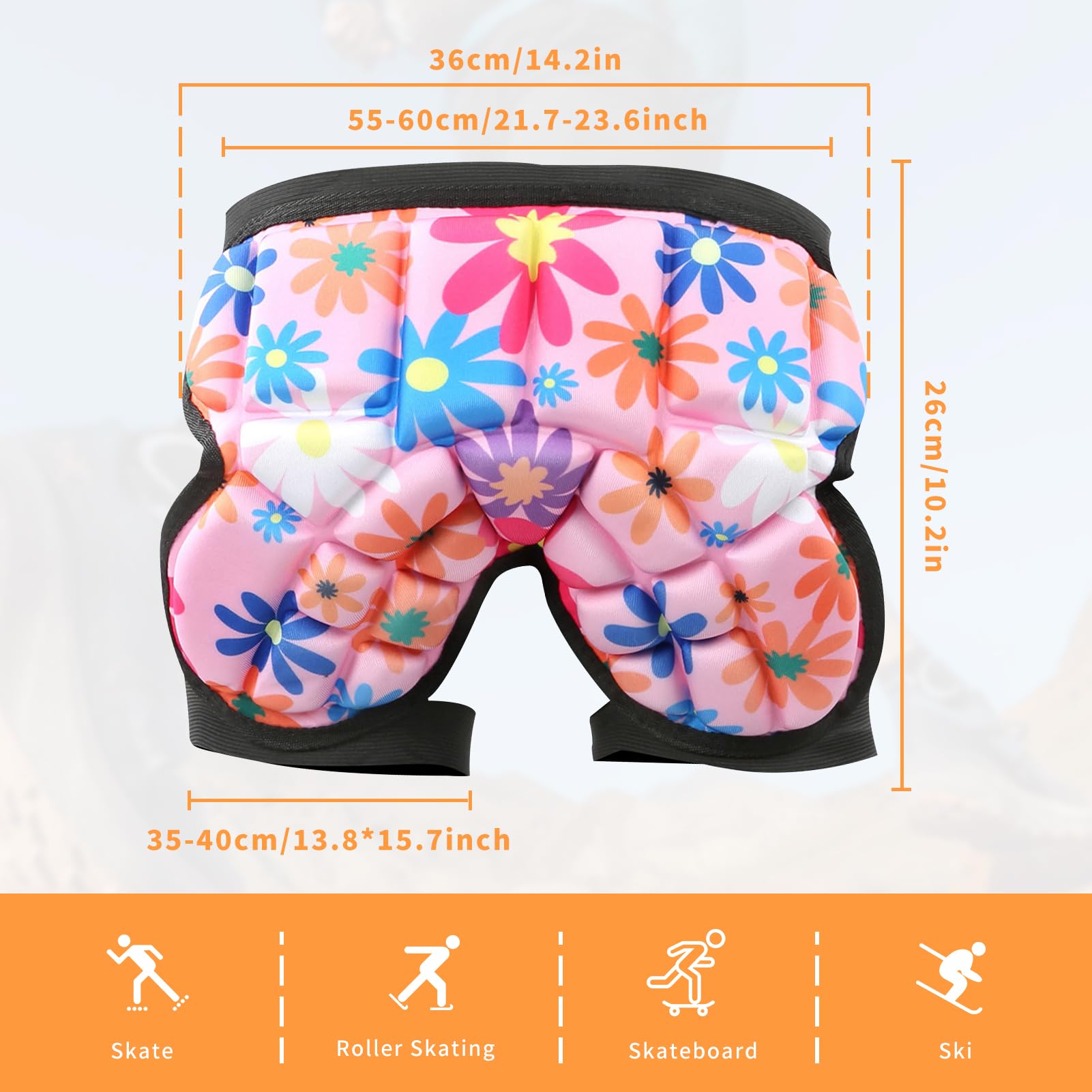 Pantaloncini Imbottiti BORDSTRACT Bambini - Protezione Fianchi E Inguine, Per Snowboard, Pattinaggio, Ciclismo - Foto 5