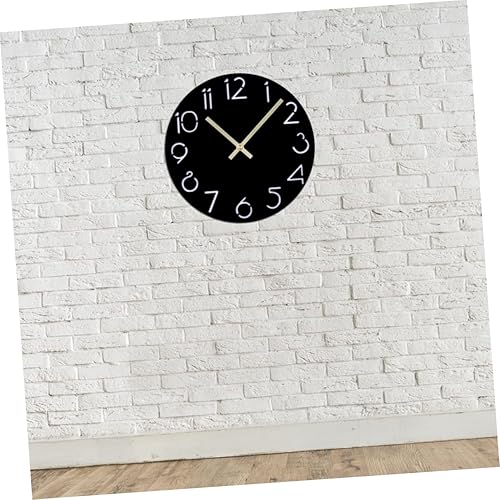 Miniatura 9 de HOMSFOU Reloj redondo para decoración de habitación para adolescentes y niñas, reloj de pared, reloj silencioso con números arábigos, decoración