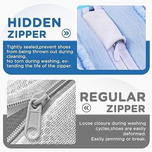 Miniatura 4 de Shoe Washing Machine Bag,Shoe Laundry Bags for Sneakers, Reusable Shoe Cleaning Bag for All Shoe Sizes Azul