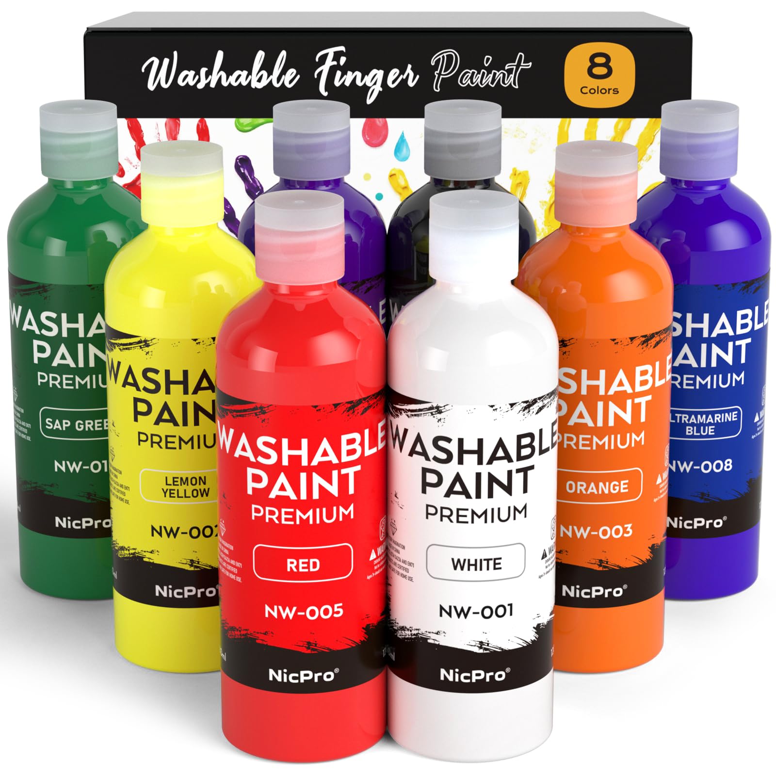Nicpro Washable Finger Paint Set