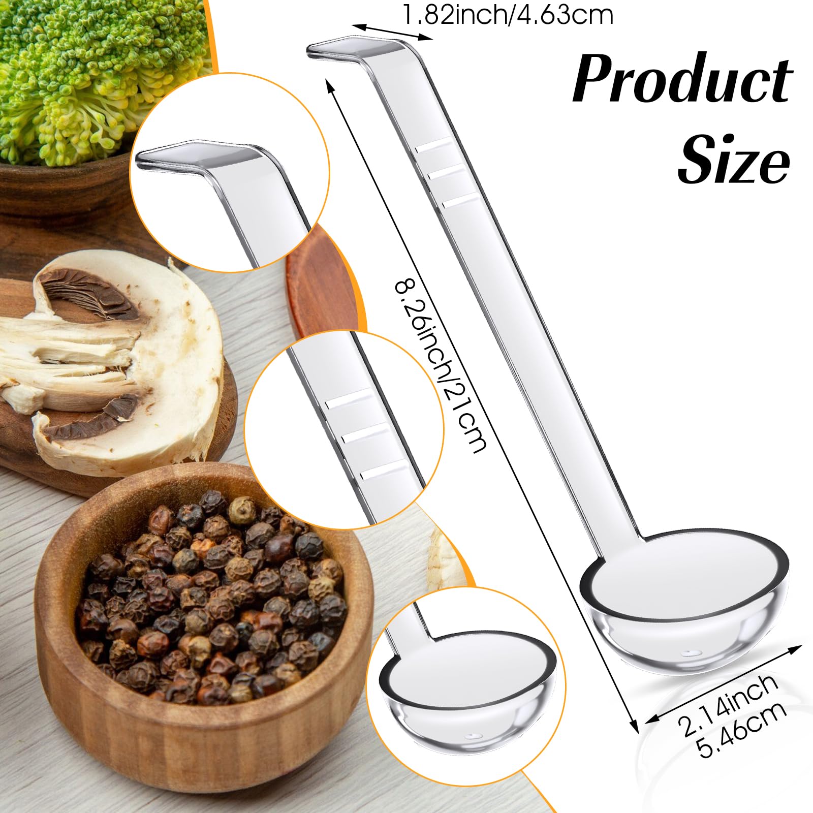 Ptwola 4 Pcs Clear Punch Ladle Small Long Handle Ladle Plastic Mini Serving Spoon for Condiments Sauce Gravy Ketchup Jam Cocktails Ingredients ruit Juices Cocktail Party Catering Banquets Catering