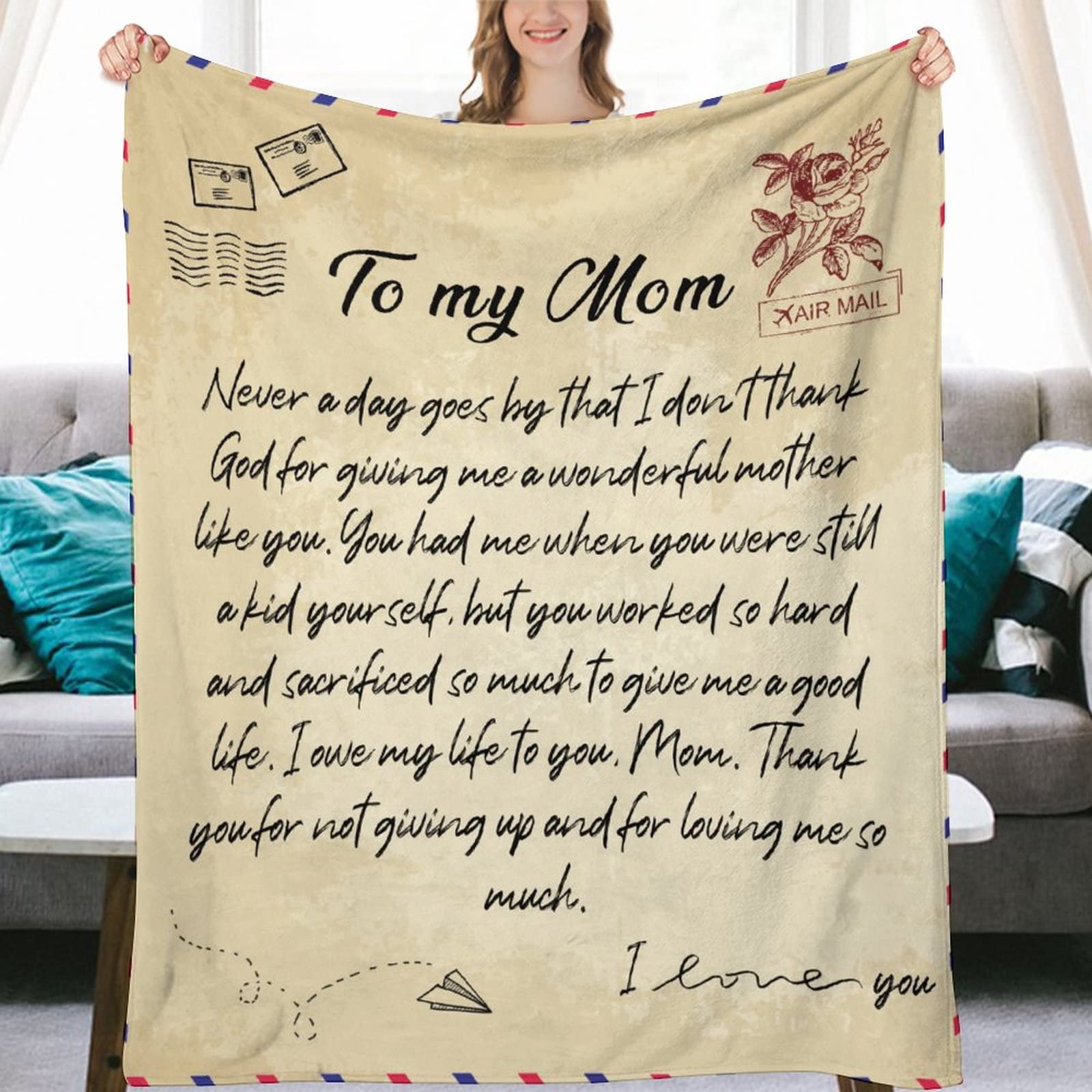 Couverture en flanelle To Mom : enveloppez votre mère de tendresse et douceur