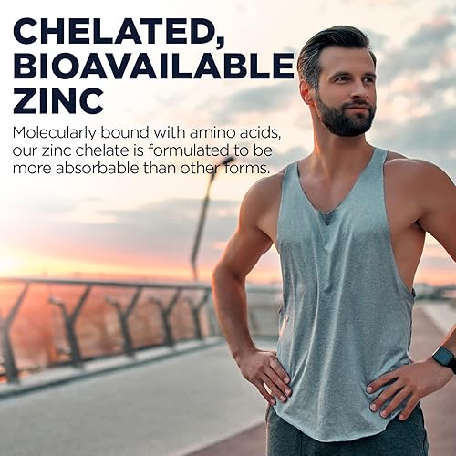 Miniatura 5 de KAL Zinc 15+ con betaína HCl y minerales traza, metabolismo saludable y apoyo a la función del sistema inmunológico, quelado para absorción,