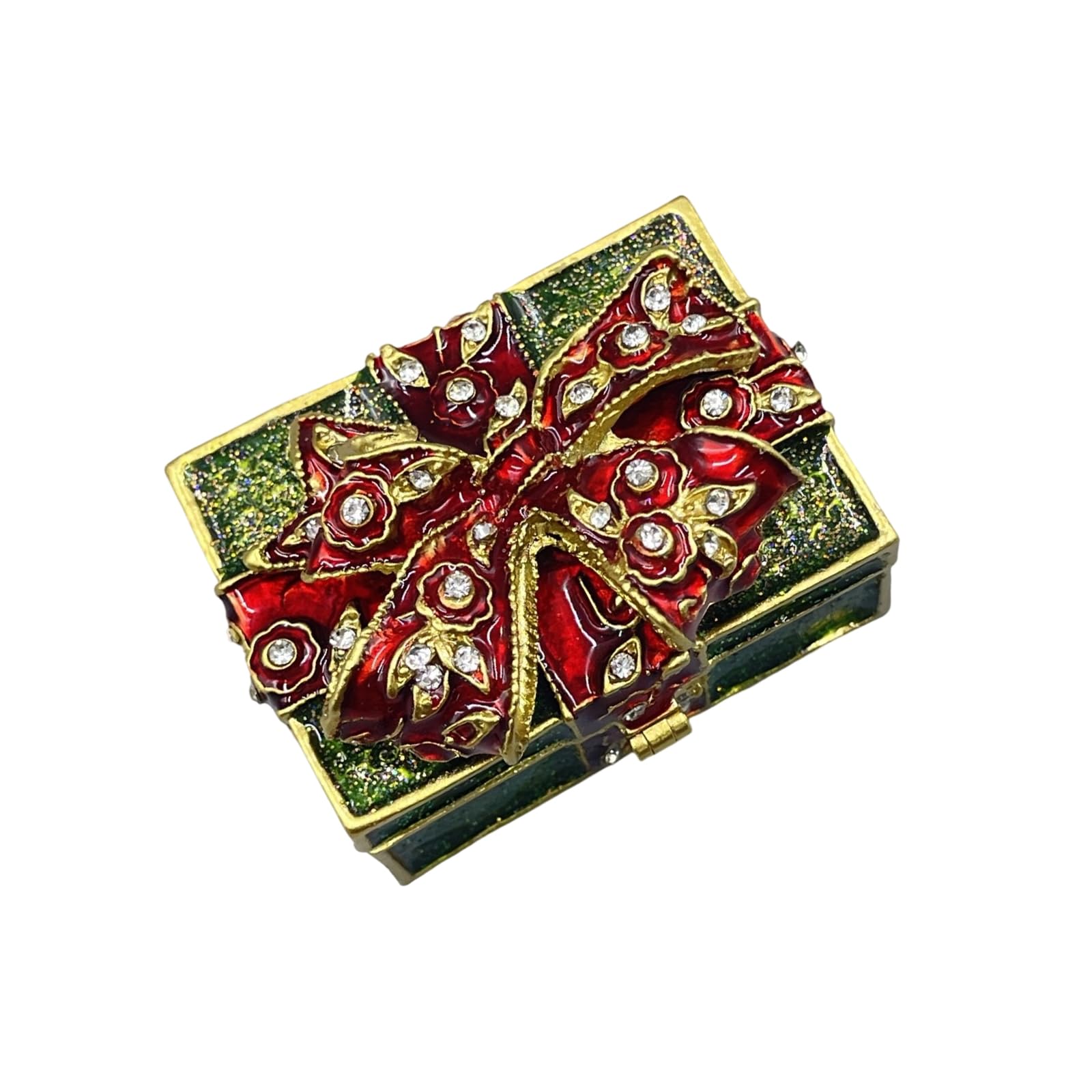 Msioytog Metal Jewelry Planner Box Permanent Storage Case for Earrings Necklaces Travel Strong Metal Jewelry Box with Dividers