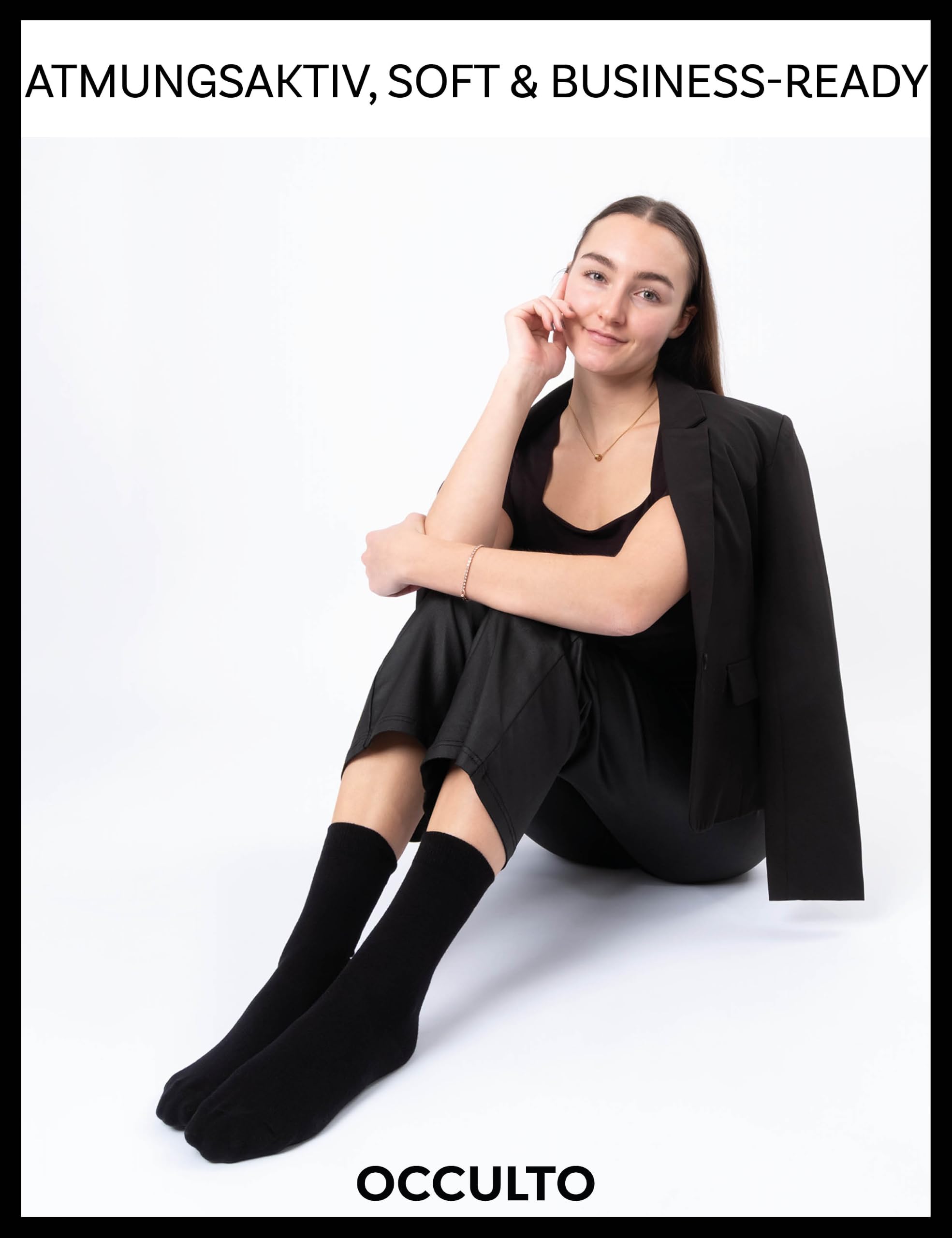 Occulto Herren & Damen Schwarze Socken 10er Pack, 20er Pack, 30er Pack (Modell: Hermann)