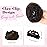 REECHO 2 PCS Mini Claw Clip in Messy & Cat Ears Hair Bun Extensions HB001 Wig Accessory Updo Hairpieces for Women Girls (Pack of 2-3.5 Wavy, Deep Brown)