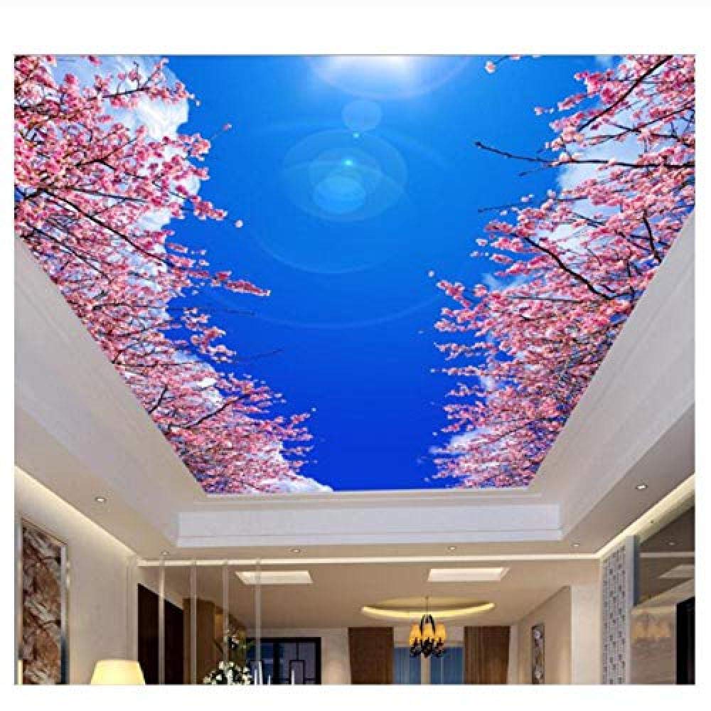 Amazon Bosakp 3dルーム壁紙個別壁画青空白い雲桜天井壁画写真壁紙壁紙 100x50cm 壁紙
