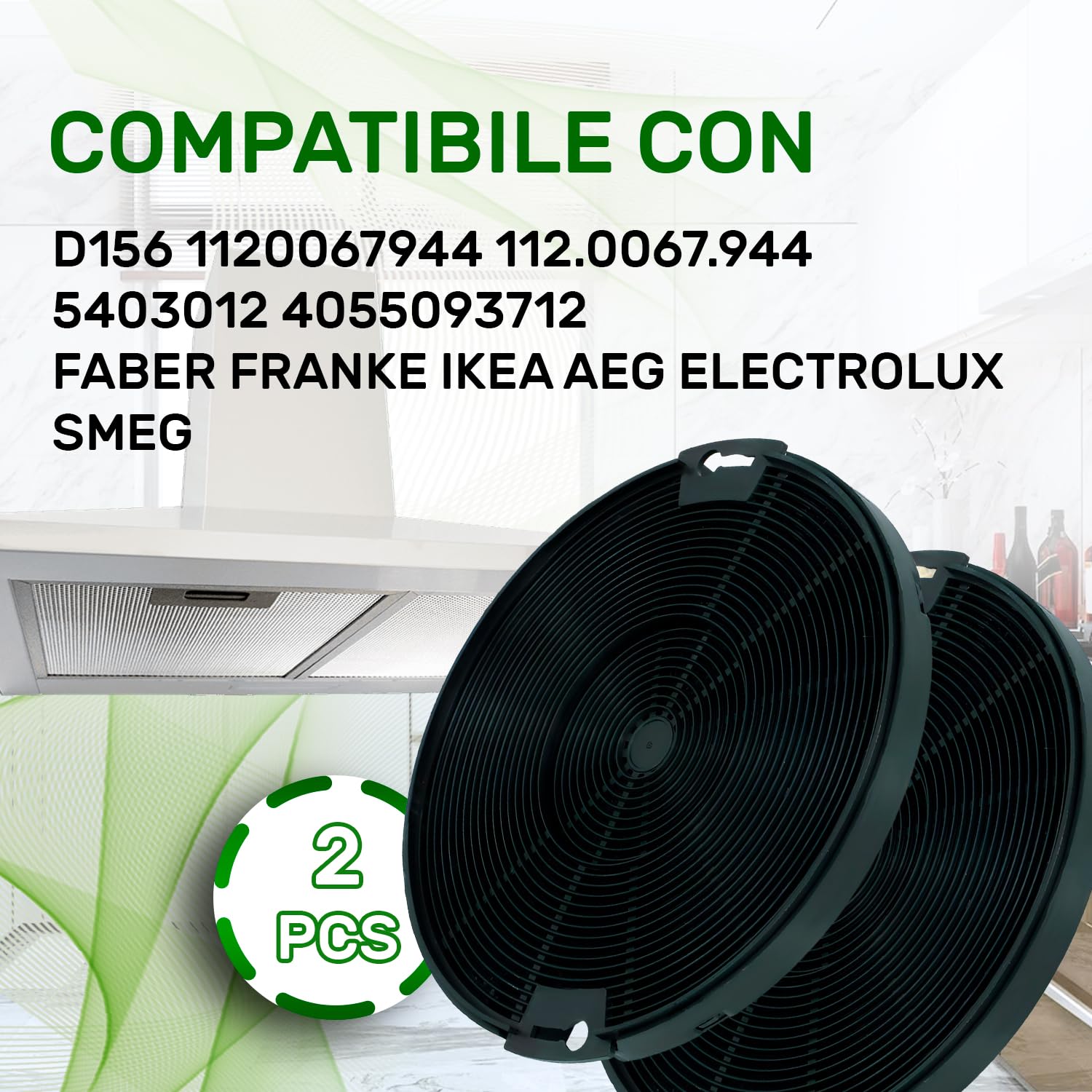 Filtro A Carbone Attivo Per Cappa - 175x175x15 Mm Ricambio - Foto 1