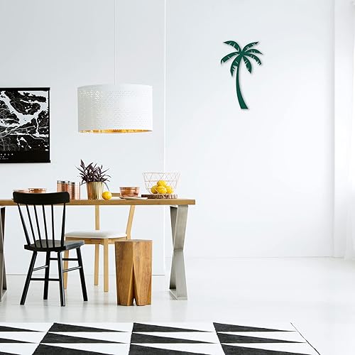 Miniatura 3 de Gráfico temático de palmera de vacaciones en la playa, decoración de casa de playa costera tropical, arte de pared de metal, decoración colgante