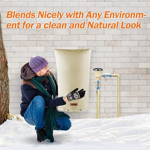 Miniatura 3 de Cubierta aislante de tubería para prevención de reflujo (5F) - Bolsa aislada para válvula de riego - Cubierta de bomba de pozo de agua - 5 capas