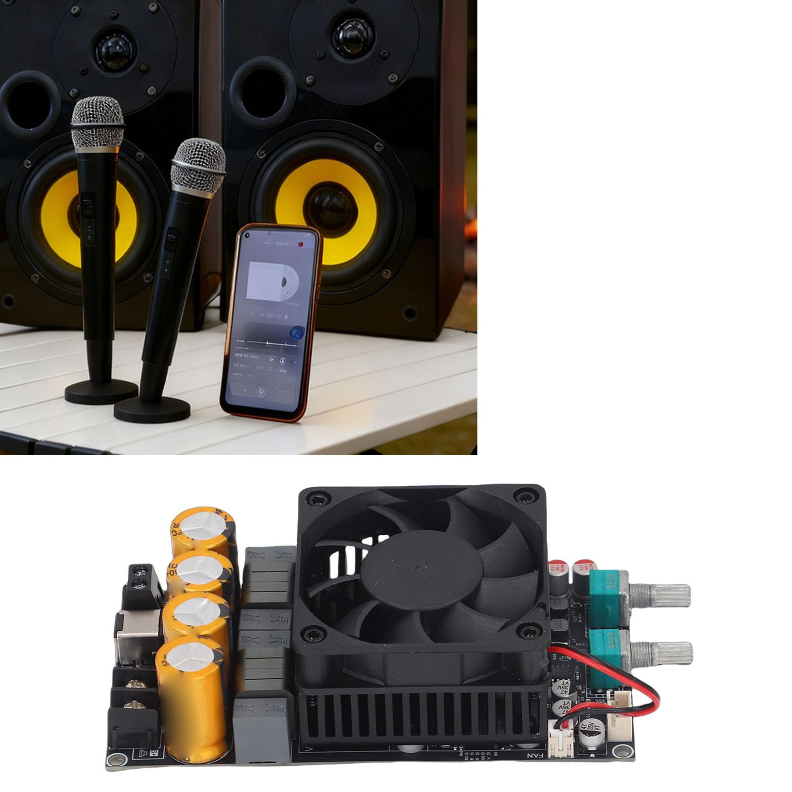 Scheda Amplificatore Subwoofer Attivo 600W, Ventola Silenziosa, per