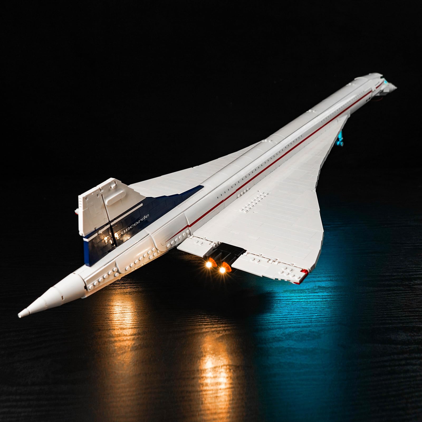 Zestaw świateł LED kompatybilny z Lego 10318 Airbus Concorde (bez modelu), dekoracyjny zestaw oświetleniowy kompatybilny z Lego Concorde kreatywna zabawka