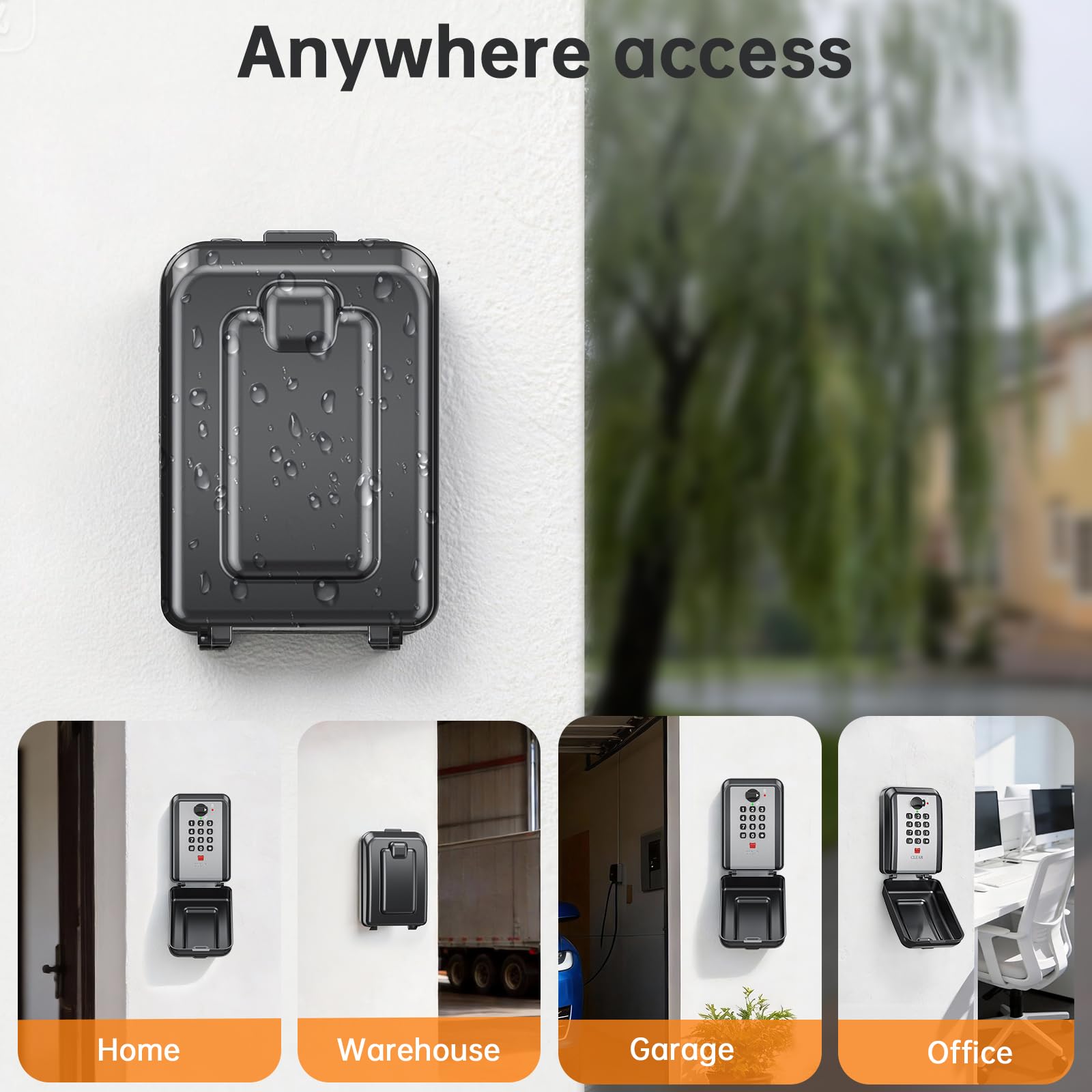 3*N52 Magnetic Key Box, Hide A Key Holder, Under Car Magnetic Key
