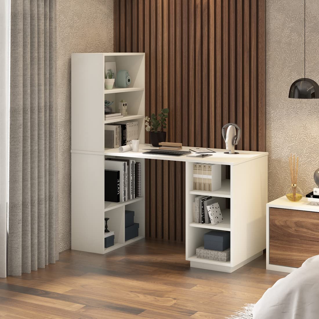 Durian Furniture Delrick Engineered Wood Office Table Study Table with