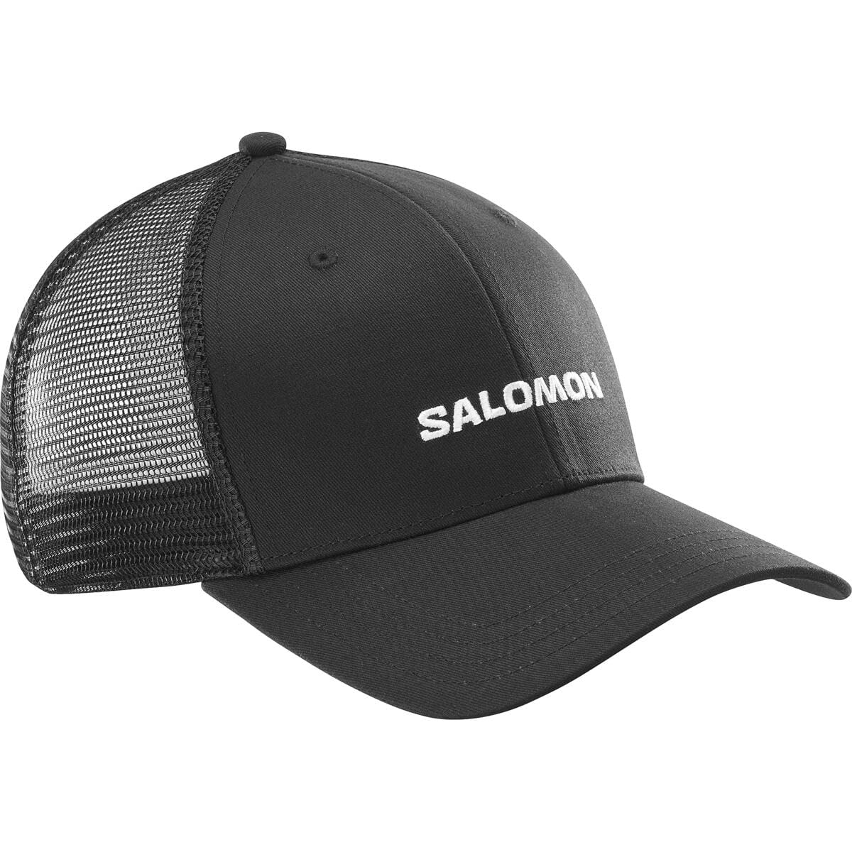 Salomon Logo Trucker cap, Versatile, Comfort Traspirante, Morbida Rete di Cotone, Protezione Solare Personalizzata, Stile Quotidiano
