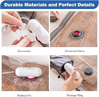 Vacbird Vákuum Tárolózsák USB Pumpával 6 db Ruhához Utazáshoz Helytakarékos 7