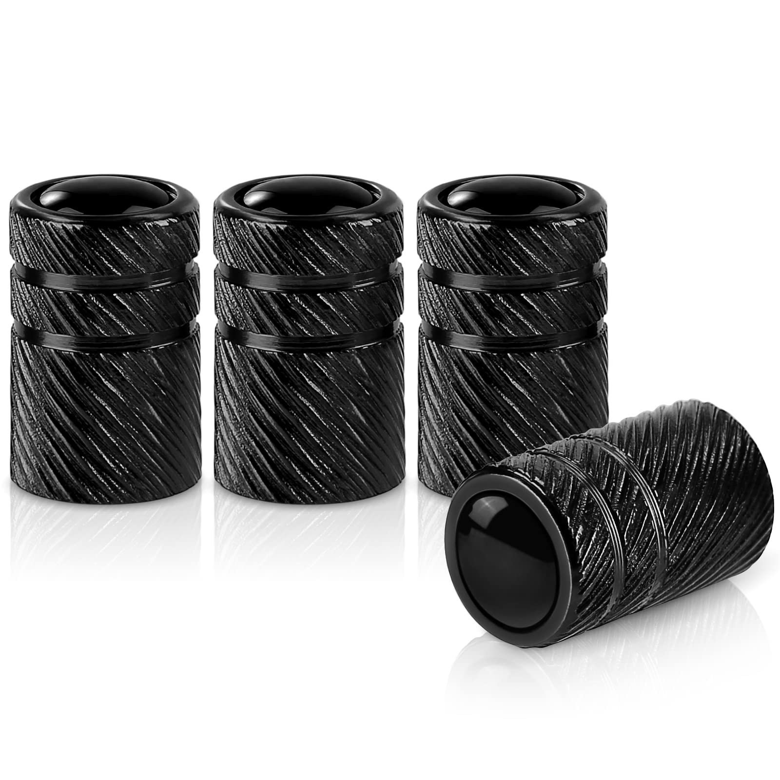 2 Pcs Black Metal Car Wheel Tire Valve Stem Cover-Auto Valve Stem Caps Styling Decoration Accessories Suitable for Nissan