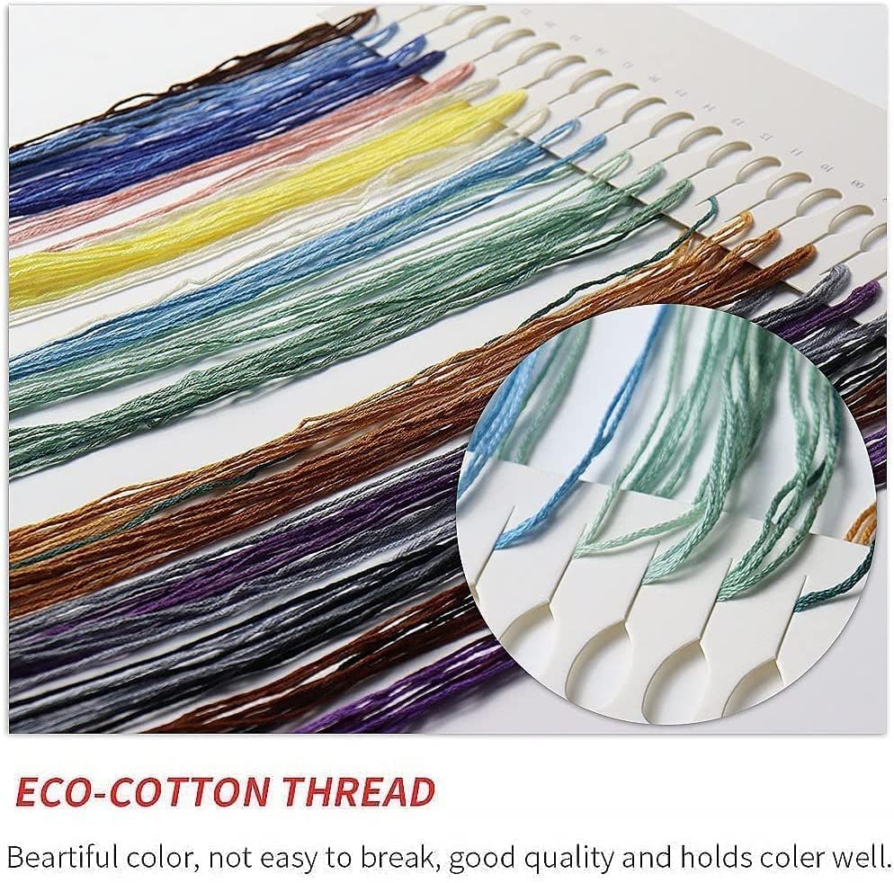 Miniatura 8 de Kits de punto de cruz con estampado de gnomo, kits de punto de cruz para principiantes, adultos, patrones de girasol, dimensiones, kits de bordado,