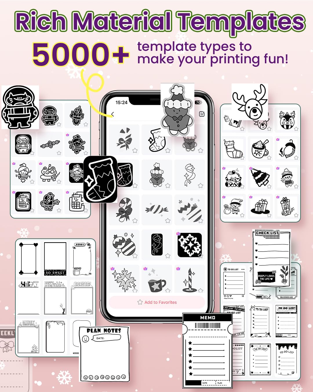 Phomemo M02 Mini Impresora fotográfica portátil, Impresora inalámbrica Bluetooth para Smartphone, pequeña Impresora térmica para teléfonos & tabletas, cumpleaños de Navidad para niños,Morado