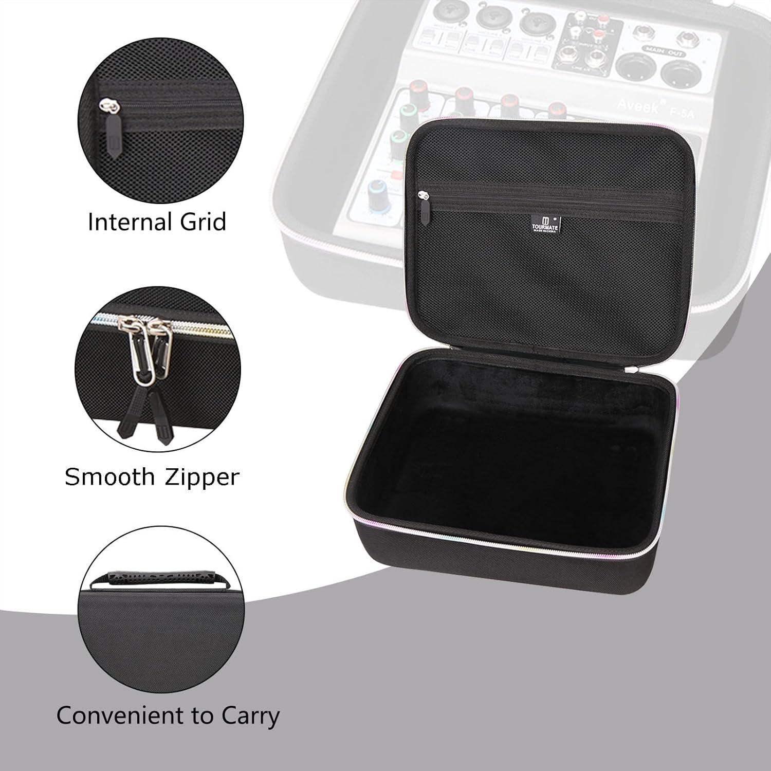 Hard Storage Case for Pyle Professional Audio Mixer - Travel Case for Depusheng M4/M6,Pyle 4/6 Channel PMXU43BT.5 Sound Board Console(Only Box) - Image 4