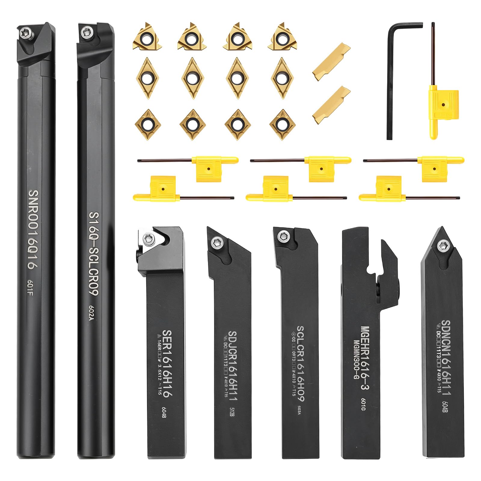 21Pcs Indexable Lathe Turning Tool Tool Kit, 3/8" 10mm Shank Holder — Amazon image 10