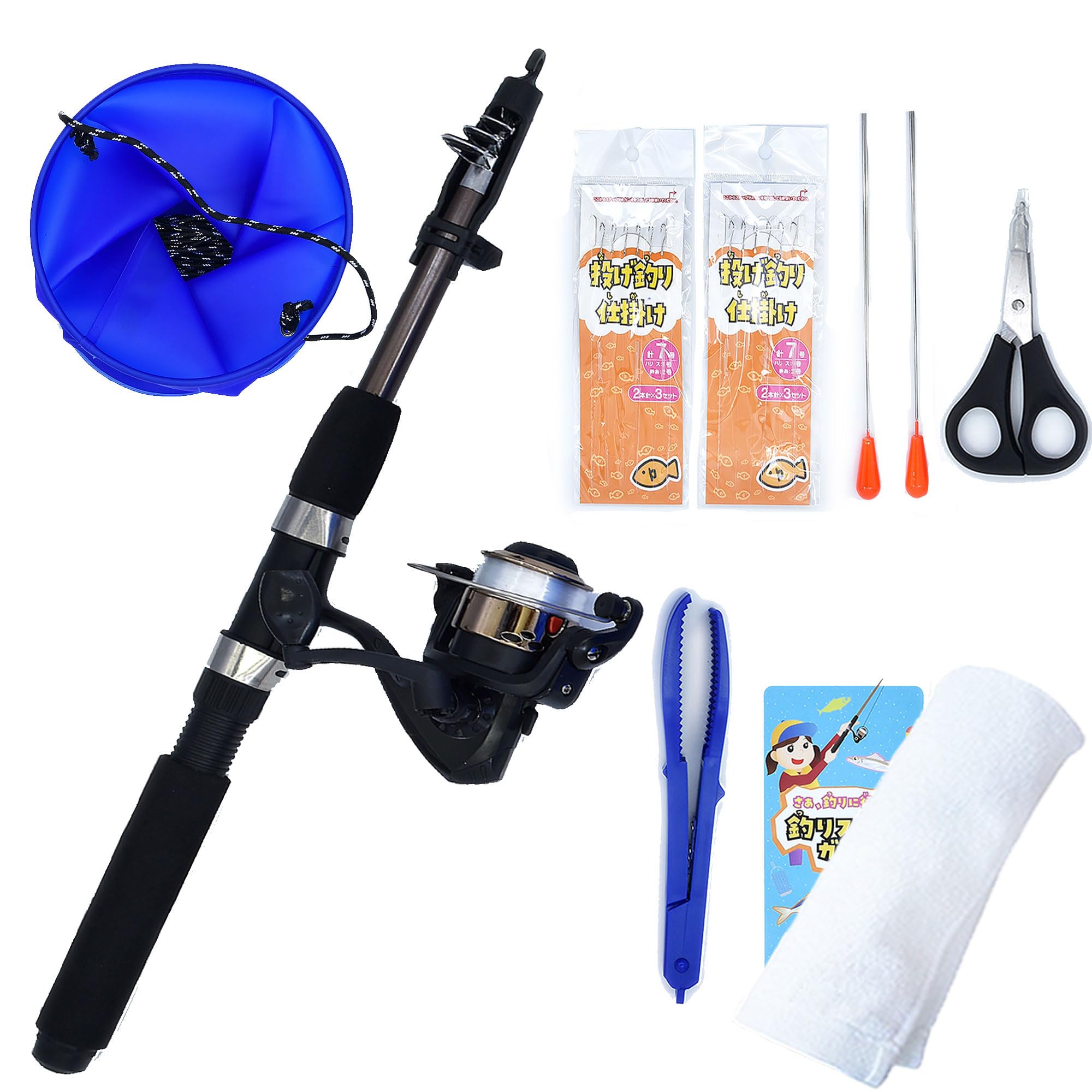 釣具セット Amazon | 釣具 セット 海釣り 初心者 子供 向け 1.8m 投げ釣り用