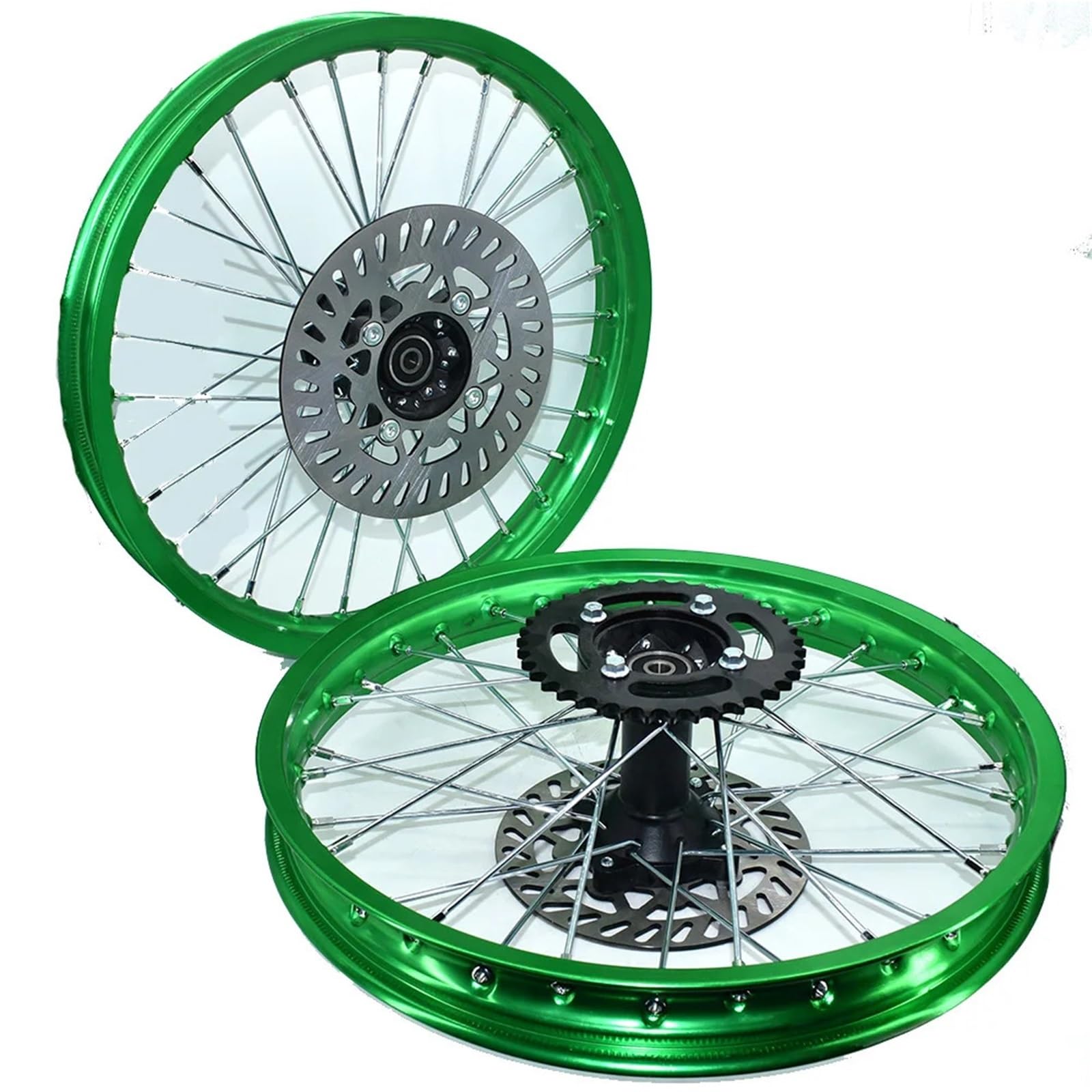 Radnabe Passend für KLX. Passend für CRF vorne und hinten. 1,60–17 Zoll Felgen, Aluminiumlegierungsrad mit Kettenrad-Scheibenbremse(Silver 15mm A)
