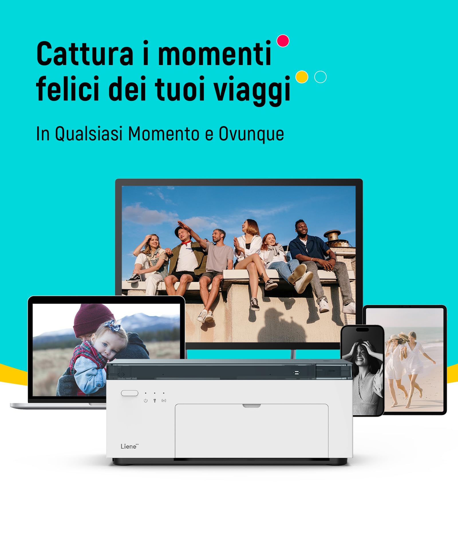 Liene Amber M100 Stampante Fotografica Portatile WiFi 10x15cm Sublimazione 300DPI