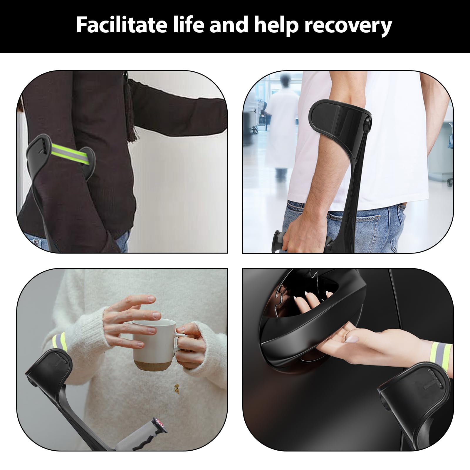 KrüCken Plegable, Andador Para Adultos (2 Piezas) | La Altura De La Taza Es Ajustable Y Adecuada Para Personas Mayores, NiñOs Y Adultos Con Un TamañO De Cuerpo De 140-190 Cm