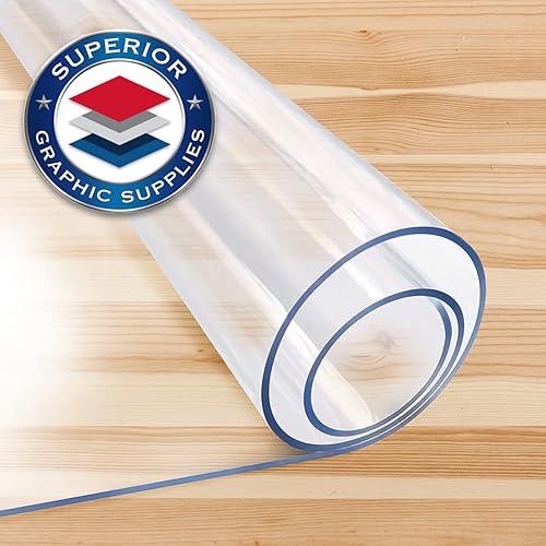 Miniatura 4 de Superior Graphic Supplies Plástico transparente de 48 x 24 pulgadas - 0.059 in de grosor, cubierta de plástico o protector de vinilo de PVC,