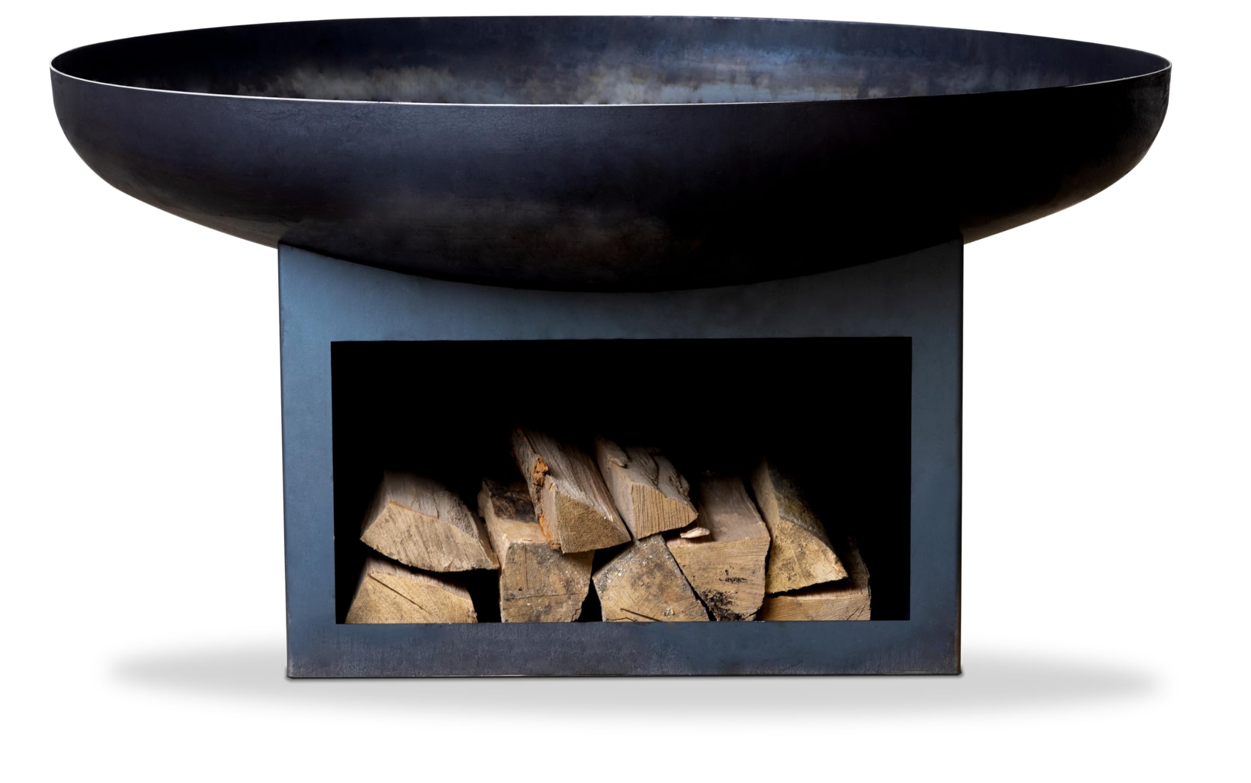 Brasero Palma de 60 cm, brasero para el jardín, protección contra chispas, terraza y balcón, barril de fuego y cesta de fuego (60 cm de diámetro)