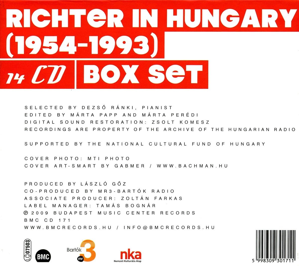 Richter en Hongrie : 1954-1993