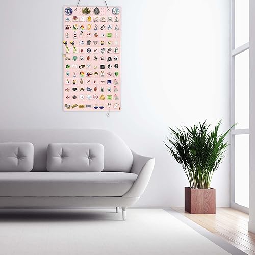 Miniatura 3 de Mi Ya Mi Lai L-170 ranuras, tablero de pines rosa para pines esmaltados, vitrina de colección de pines, soporte de almacenamiento de colección de